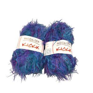 Moda DEA Kickx Yarn Stellar Bulky Nylon Acrylic Blend 100 Grams Total 2 Skeins